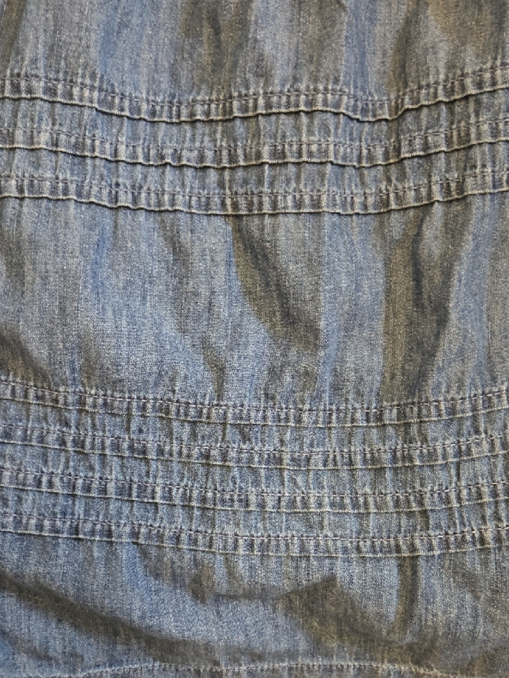 NWT GAP Flutter Sleeve Tiered Maxi Dress- Denim - Picture 9 of 10